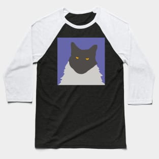 Abstract Cat on Very Peri Periwinkle Blue Pantone Color of the Year 2022 Baseball T-Shirt